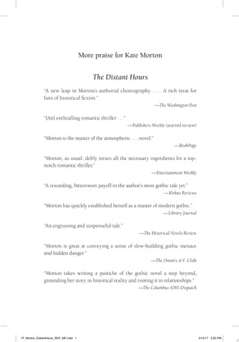 The Distant Hours A Novel