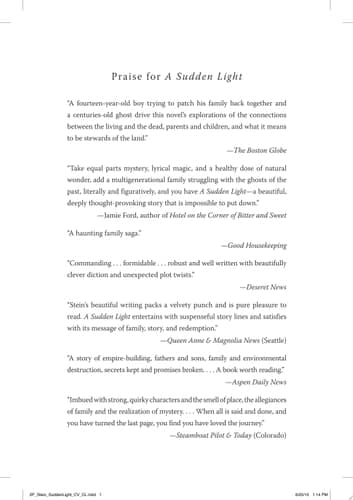 A Sudden Light A Novel