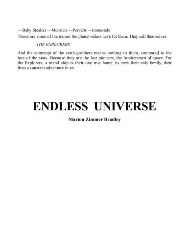 Endless Universe