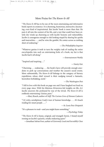 The Know-It-All One Man's Humble Quest to Become the Smartest Person in the World