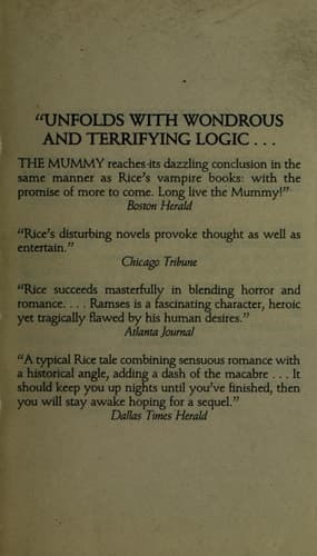 The Mummy or Ramses the Damned A Novel