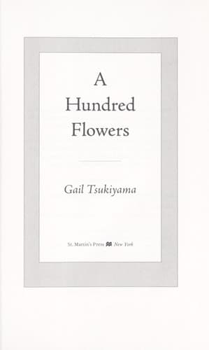 A Hundred Flowers A Novel